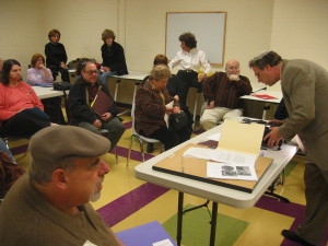 Rabbi David Berkman of New City Jewish Center teaches about art at the Federation's Night of Learning in 2008. 